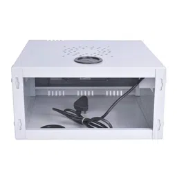 Plantex CCTV/DVR Cabinet Box/Network Rack/NVR - Server Rack/CCTV Camera Box with Lock/dvr Box for CCTV - (30D x 30W x 15H) - 1U - Transparent Glass Door Cabinet - (Metal) image 4