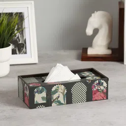 India Circus by Krsnaa Mehta Signature Windows Tissue Paper Box Holder for Car and Home Decor, Gifting, Office Desks, Rectangular, MDF Vinyl Print image 1