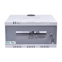Plantex CCTV/DVR Cabinet Box/Network Rack/NVR - Server Rack/CCTV Camera Box with Lock/dvr Box for CCTV - (30D x 30W x 15H) - 1U - Transparent Glass Door Cabinet - (Metal) image 3