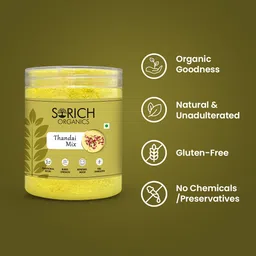 Sorich Organics Thandai Mix 300g | Thandai Powder for Milk Mix | Thandai Premix Ready to Make | Perfect Summer Drink | Instant Refreshing Drink | Badam, Pista and Elaichi Mixed image 4