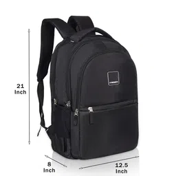 priority 38 L Solid College|Laptop|Travel Backpack For Boys & Girls | Office Bag For Men & Women | Casual Lightweight Bags For Unisex (19 Inch|Large | Black) - INV22188_P image 2