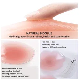 lainin Self Adhesive Silicone Bra Backless Cups Breast Push-Up Padded Nipple Cover A Cup image 2