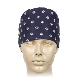 bismaadh Khanda Printed 100% Cotton Adjustable Patka, Bandana, Durag, Skull Cap for Men & Women image 3