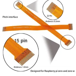 Makerfocus 2pcs Raspberry Pi Camera FFC Cable 15 Pin 22 Pin 16CM Ribbon Line for Raspberry Pi Zero or Zero W image 3