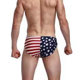 banana bucket Men's America Flag Stars Low Rise Swimwear Bikini Briefs Beach Swimsuit image 4