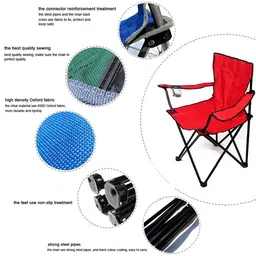 NYTRYD Folding Camping Chair, Lightweight and Portable Outdoor Chairs, Max Load Capacity 100kg, Suitable Comfy Chair with Cup Holder and Armrests for Camping, Beach, Fishing, BBQ (Multi) image 4