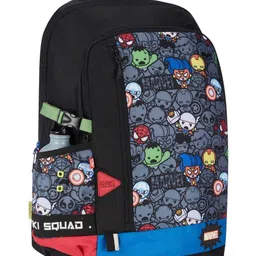 wildcraft Wiki Squad 1 Marvel 4 Compartment School Backpack Kawai Black (13002) image 3