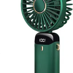 chetsavz Slim Portable Desk fan, Adjustable Mini Fan, Rechargable Fan with, Long Battery-life Personal Fan for Home Outdoor, ( Multi Color ) (LED Fan) image 1