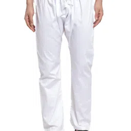armaan ethnic Casual White Cotton Pyjama for Men's image 1