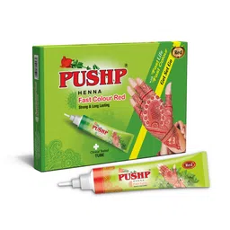 pushp henna Fast Cone Tube Red (Pack of 10) Fast Colour Henna Cone | Fast Cone | Fast Mehndi Cone | Fast Mehndi | Fast Mehandi Tube | Henna Tube | Red Fast Tube | Red Henna Fast Colour | Instant Mehandi Tube image 1