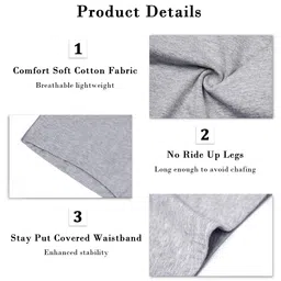 wirarpa Women's Cotton Boy Shorts Underwear Anti Chafing Soft Biker Short Plus Boy Shorts Panties 4 Pack, Multicolor05-4 Pack image 5