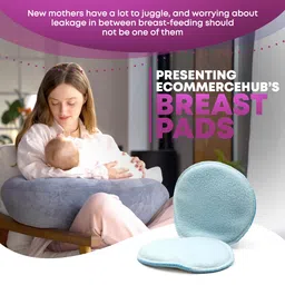 EcommerceHub Reusable Washable Nursing Breast Pads for Nursing Mothers, Breast Milk Absorbent Cotton Pads,Reusable Washable Nursing Pads, Maternity Pack, Pack of 6, White Color image 5