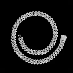 style kraft-jewellery STYLE KRAFT Mc Stan Chain For Boys Mens Cuban Link Chain for Women Girls Necklace Cubic Zirconia American Diamond Hip hop Stylish Rapper Chain Ice Rhinestone Chain 20 Inch image 4