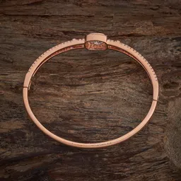 kushal's Fashion Jewellery White Rose Gold Polished Zircon Kada With Locking System |Best For Gifting, Bride, Bridemaids & Special Occasion | Zircon Kada For Women - 445624 image 4