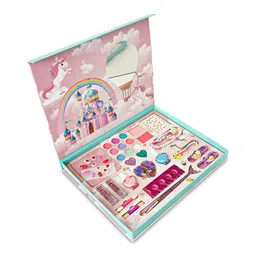 Ilearnngrow 28 Pieces Make Up & Accessory Kit Includes Nail Art, Mirror, Eyeshadow Lyner, Nail Paint, Lipstic Makeup Kit For Girls Kids Birthday Gift Etc. image 3