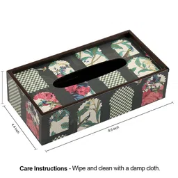 India Circus by Krsnaa Mehta Signature Windows Tissue Paper Box Holder for Car and Home Decor, Gifting, Office Desks, Rectangular, MDF Vinyl Print image 5