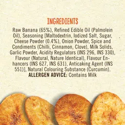 mom - meal of the moment MOM - Meal of the Moment, Cheese Masala Banana Chips (Pack of 4), 75g each, 75g each, Cholesterol Free | Super Thin & Crispy | No Artifical Flavours | Zero Trans Fat image 5