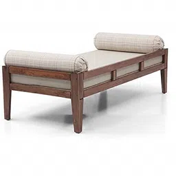 DREAM LOOK FURNITURE Solid Sheesham Wooden Single Size Diwan Bed with Mattress for Bedroom, Living Room - Natural Finish image 3