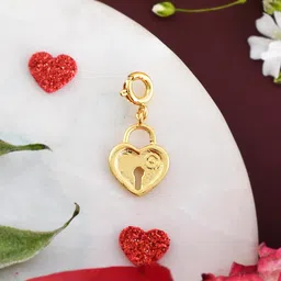 voylla Valentine's Day Collection Heart Lock Charm|Valentine Gift For Her|Gift For Wome|Gift For Her| image 2