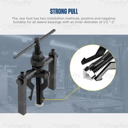 Mass Pro Bearing Puller Tool, 3 Jaw Pilot Bearing Puller, Blind Bearing Puller, Small Inner Bearing Puller Kit for Car, Motorcycle, Wheel image 4