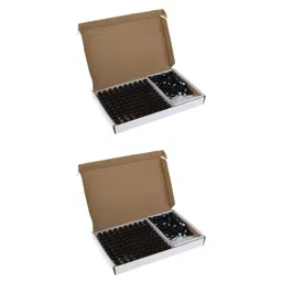 CLUB BOLLYWOOD BNF® 200Pcs 1+2ml Amber Glass Essential Oil Bottle with Orifice Reducer Black Cap|Health & Beauty | Natural & Alternative Remedies | Aromatherapy|200 Pieces Vials (1Ml+2Ml) image 1