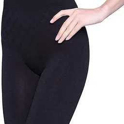 kroywen 4-in-1 Shaper - Tummy, Back, Thighs, HIPS - Black/Efffective Seamless Tummy Tucker Shapewear Body Shaper Best While/for Gym Yoga Exercise Dance Walk Aerobics Jogging (Black) image 3