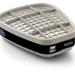 3M 6001 Organic Vapor Cartridge, 2 Count, White, Polypropylene (PP), One Size image 2