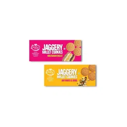 Early Foods Assorted - Dry Fruit & Multigrain Millet Jaggery Cookies, 2 X 130 g | Sugarfree cookies | snacks for kids image 1