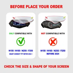 ERODIAN Meter Display Screen Protector,Meter Guard For Bajaj Pulsar 150,220F,N150,N160,N250 Tft Smart Connect Navigation System (2024 Model) Bikes|Scratch Resistant|(1-Free Random 6 Inch Keychain) image 2