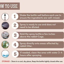 Foodie Puppies Rabbit Litter Spray - 200 ml | Odour Remover from Cages and Living Area | Fortified with Neem Oil and Lemon Grass Extract image 4