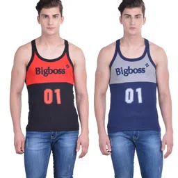 dollar bigboss Men's Solid Regular Fit Gym Vest image 1