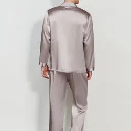 bellababebysk Men Silver Full Sleeve Night Suit image 2
