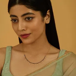 kushal's Fashion Jewellery White Gold Polished Copper Trendy Mangalsutra for Women, With Adjustable, Best with Casual Wear - 441321 image 4