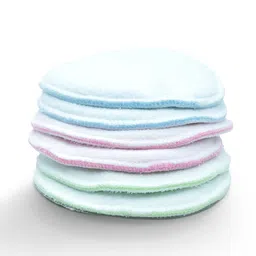 EcommerceHub Reusable Washable Nursing Breast Pads for Nursing Mothers, Breast Milk Absorbent Cotton Pads,Reusable Washable Nursing Pads, Maternity Pack, Pack of 6, White Color image 1