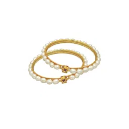 sri jagdamba pearls dealer White Pearl Gold Plated Combo Set for Women image 4