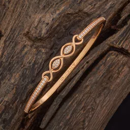 kushal's Fashion Jewellery White Gold Polished Zircon Kada With Locking System |Best For Gifting, Bride, Bridemaids & Special Occasion | Zircon Kada For Women - 441030 image 4