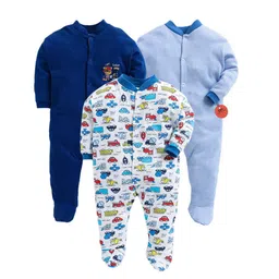 eio 100% Cotton Rompers Sleepsuits Jumpsuit Night Suits for Infants Newborn Baby Boys & Girls image 1
