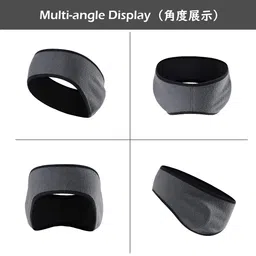 Azarxis Fleece Ear Warmers Muff Winter Headband for Men Women Running Yoga Skiing Riding (Gray + Blue) image 4