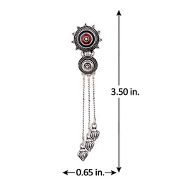 voylla Mandala Tassels Drop Earrings image 5