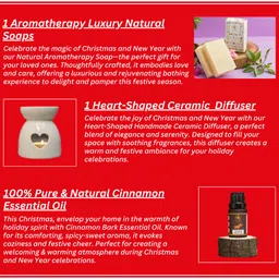 ULLASSA Merry Christmas & Happy New Year Gift Hamper | Aromatherapy Soap, Cinnamon Oil, Diffuser, Christmas Socks, and Other Christmas Delights | Secret Santa Gifts Employees | For Women, Girls, Men image 5
