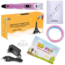 rees52 REES52® Second Generation 3D Pen for Kids/Adults/Children (3D-Printing Pen for 3D Drawing, Doodling, Arts, Crafts, Model Making) - 3D Pen with Display (Color:Pink) image 2