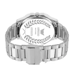 Abrexo Men Dial & Stainless Steel Bracelet Straps Analogue Watch Abx7000-BlueC2 Silver image 3