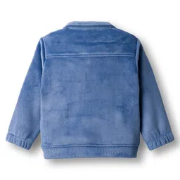 ToffyHouse Corduroy Woven Full Sleeves Shirt & Trouser Set With Space Theme Badges - Blue image 3