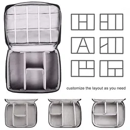 Uninest Universal Travel Accessories Organizer Bag for Cables, Chargers, Plugs, Phone, Tablet, and Hard Disk, Compact Design (Dark Blue) image 4