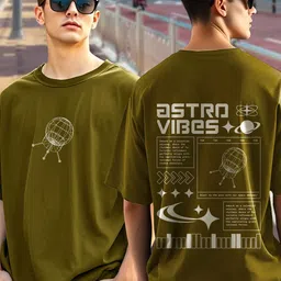 AUSK Typography Printed Round Neck Cotton Oversized T-shirt image 4