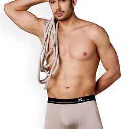 FRENCHIE Pack Of 2 Mid-Rise Moisture Wicking Trunks FR-MI-TR-LOWS-1X5-STGRY-S-PO2 image 5