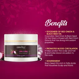 COROnation Herbal Red Onion & Black Seed Oil Hair Mask 200 gm image 3