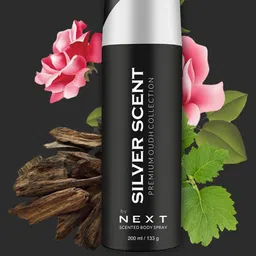 NEXT CARE Set of 2 Silver Scent Long Lasting Scented Body Spray - 200ml/133g each image 5