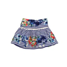 Peppermint Kids Blue Floral Print Skirt-image-60