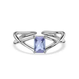 Ornate Jewels 925 Silver Blue Rhodium Plated Natural Tanzanite Ring for Women & Girls-picture-48
